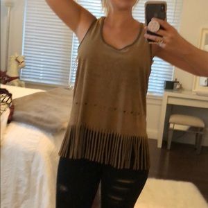 Brown suede Aztec shirt